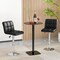 Modern Bar Stools Set of 2 with Back Support, Heavy-Duty Metal Base, Footrest, and Adjustable Height